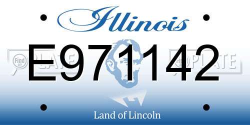 E971142 Illinois License Plate