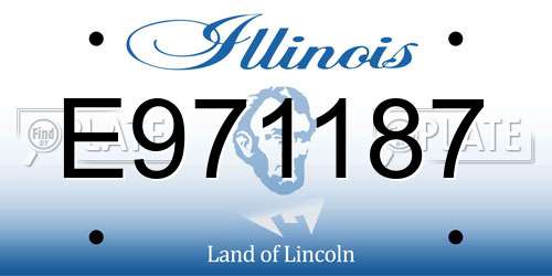 E971187 Illinois License Plate