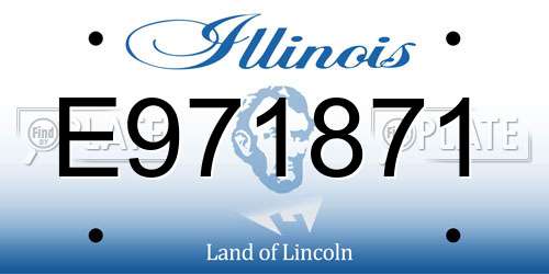 E971871 Illinois License Plate