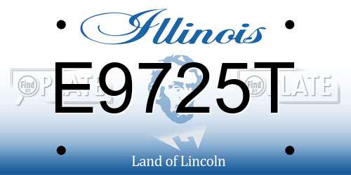 E9725T Illinois License Plate