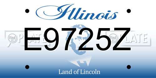 E9725Z Illinois License Plate