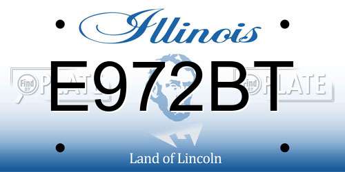 E972BT Illinois License Plate