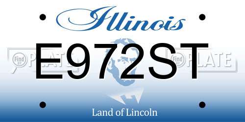 E972ST Illinois License Plate