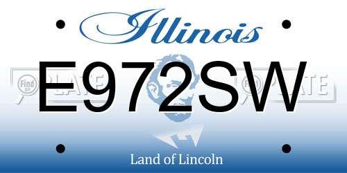 E972SW Illinois License Plate