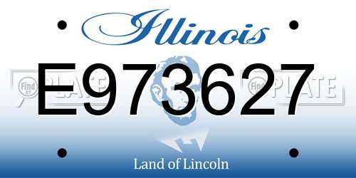E973627 Illinois License Plate