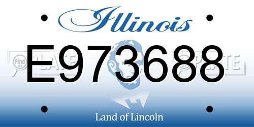 E973688 Illinois License Plate