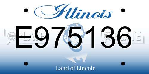 E975136 Illinois License Plate