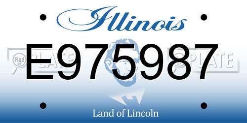 E975987 Illinois License Plate
