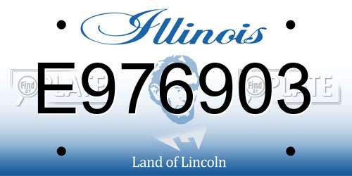 E976903 Illinois License Plate