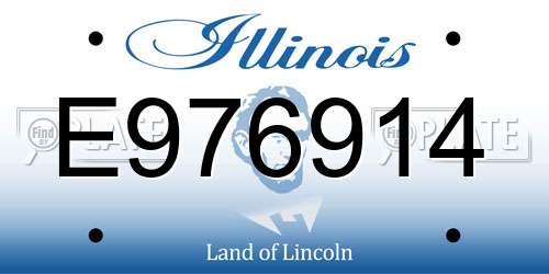 E976914 Illinois License Plate
