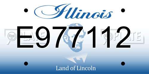 E977112 Illinois License Plate