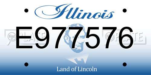 E977576 Illinois License Plate