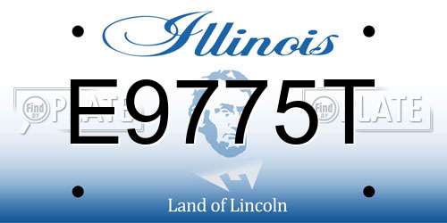 E9775T Illinois License Plate
