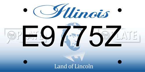 E9775Z Illinois License Plate