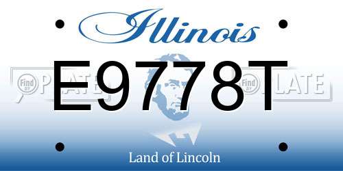 E9778T Illinois License Plate