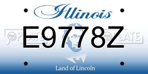 E9778Z Illinois License Plate
