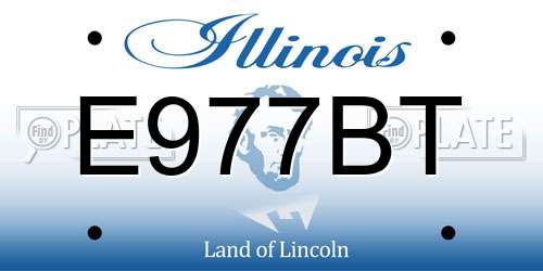 E977BT Illinois License Plate