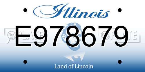 E978679 Illinois License Plate