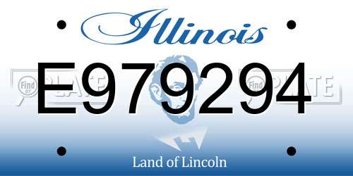 E979294 Illinois License Plate