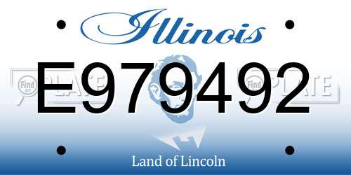 E979492 Illinois License Plate