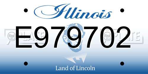 E979702 Illinois License Plate