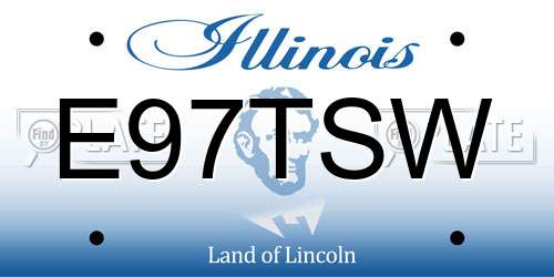 E97TSW Illinois License Plate