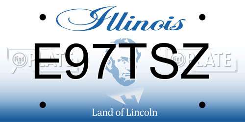 E97TSZ Illinois License Plate