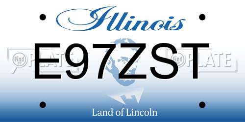 E97ZST Illinois License Plate