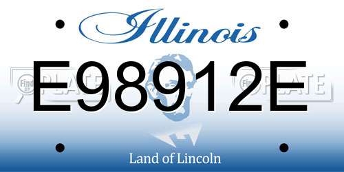 E98912E Illinois License Plate