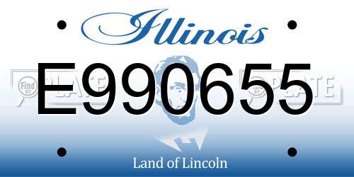 E990655 Illinois License Plate