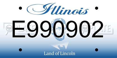 E990902 Illinois License Plate