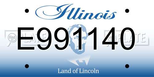 E991140 Illinois License Plate
