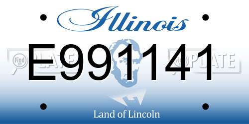 E991141 Illinois License Plate