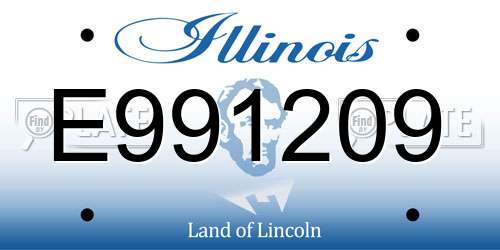 E991209 Illinois License Plate