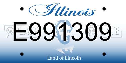 E991309 Illinois License Plate