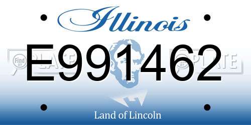 E991462 Illinois License Plate