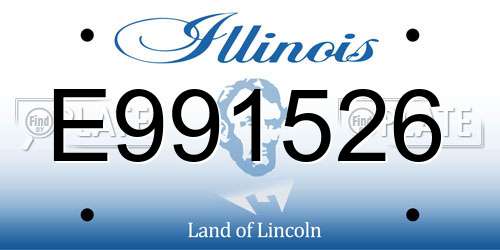 E991526 Illinois License Plate