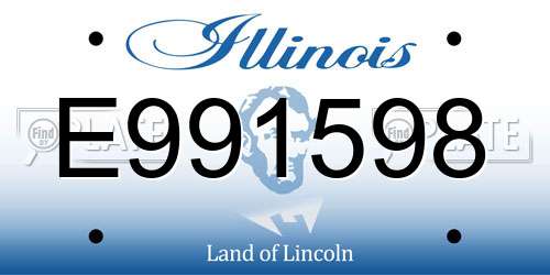 E991598 Illinois License Plate