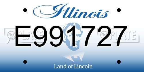 E991727 Illinois License Plate