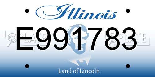 E991783 Illinois License Plate