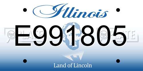 E991805 Illinois License Plate