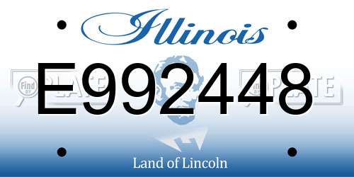 E992448 Illinois License Plate