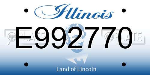 E992770 Illinois License Plate