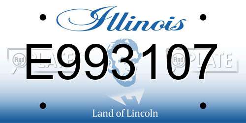 E993107 Illinois License Plate