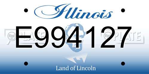 E994127 Illinois License Plate
