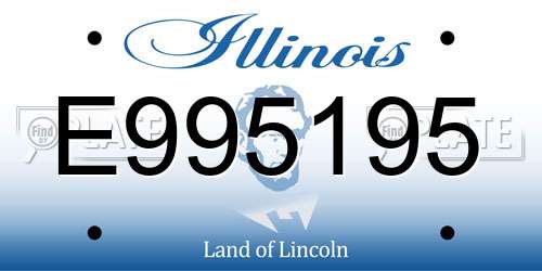 E995195 Illinois License Plate