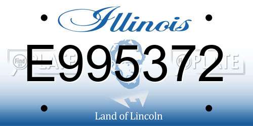 E995372 Illinois License Plate
