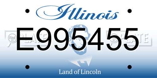 E995455 Illinois License Plate