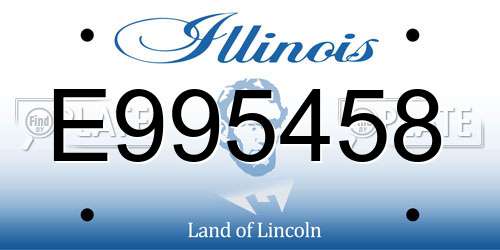 E995458 Illinois License Plate