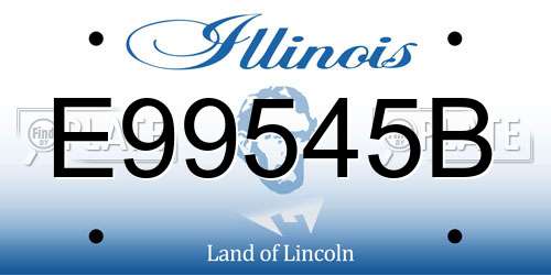 E99545B Illinois License Plate